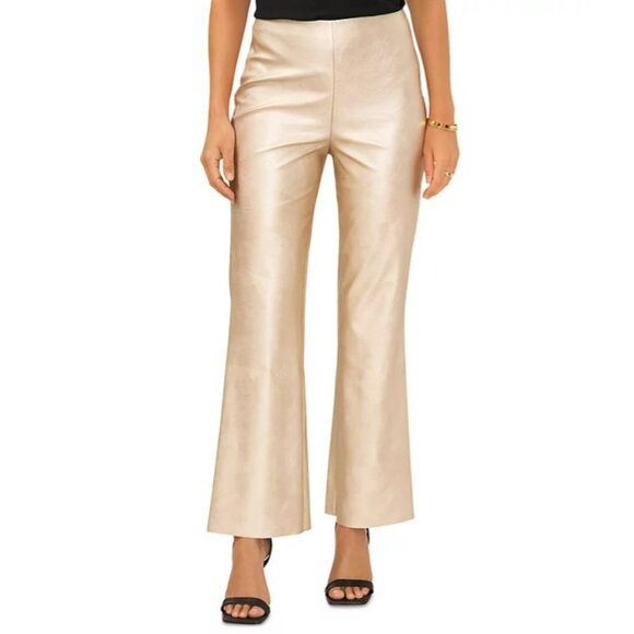 Vince Camuto Metallic Flare Leg Pants 6 - Picture 1 of 7